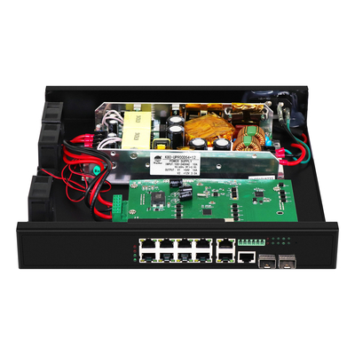 8 Port UPoE Rack Managed Switch 900 W Budget 220 V Eingang 2,5 G Fiber Gigabit Ethernet