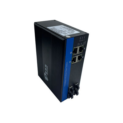 4 industrieller Portschalter 1000Mbps, Faser-Ethernet-Schalter-Metallplug-and-play