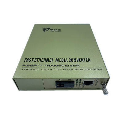 Einkerniger Faser-Optik-Ethernet-Medien-Konverter 1310/1550nm 220V Wechselstrom gab ein