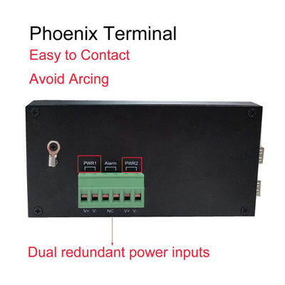 Dauerhafter Gigabit Ethernet-Schalter Poe trieb 4 an, die RJ45 überflüssige Leistungsaufnahmen trägt