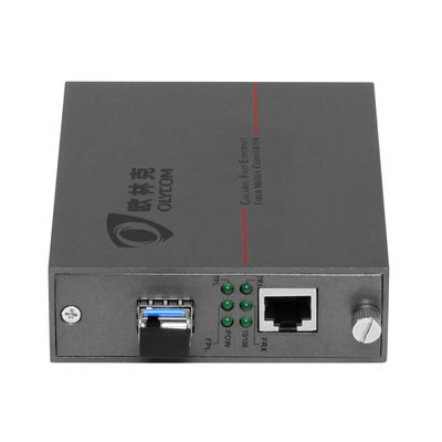 Graues POE-Faser-Optik-Ethernet-Medien-Konverter LC-Faser SFP-Megabit 10/100M
