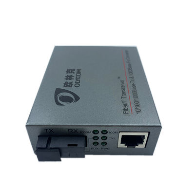 Gigabit-Monomode--Medien-Konverter DC48V 1310/1550nm POE Unmanaged