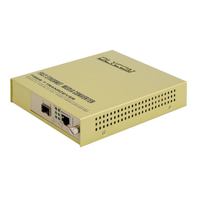 SFP-Schlitz-Gestell-Medien-Konverter, Einmodenfaser 1310nm zum Ethernet-Konverter