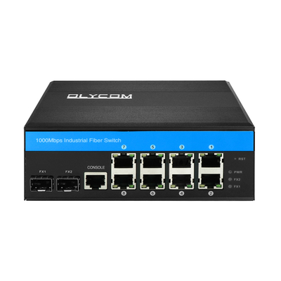 Industrielles gehandhabtes Ethernet-Gigabit SFP schalten LC-Verbindungsstück 8 Port-10/100/1000base-T