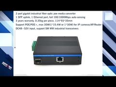 IEEE802.3af/at Industrial Ethernet Media Converter Support Auto MDI/MDIX