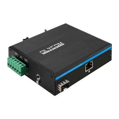 Qualität  Industrial SFP Gigabit PSE PoE Media Converter 1.25G Optical Slot 15.4W / 30W Fabrik