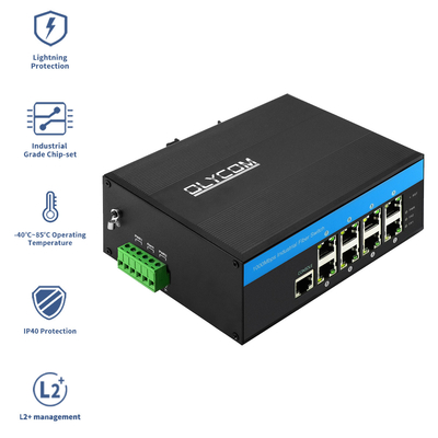 Schicht 2 verwaltbarer Ethernet-Switch 8 Port PoE Gigabit 802.3Af/bei 240 Watt