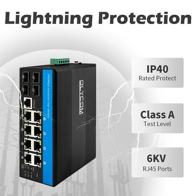 Olycom L2 Managed PoE Fiber Switch 1G 2.5G SFP Netzwerk 240W Budget Außenbereich CE