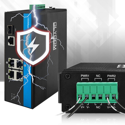 5 Ports Smart Managed Ethernet Switch Gigabit SFP Faser Industrielle Qualität IP40