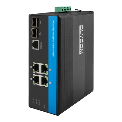 Industrieller Managed Ethernet Switch 2.5G SFP Glasfaser Uplink Gigabit IP40 24VDC Lüfterlos