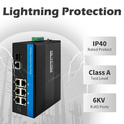 Gigabit Industrial Managed PoE Switch 7 Port mit 2,5G-Fiberring verwaltbar