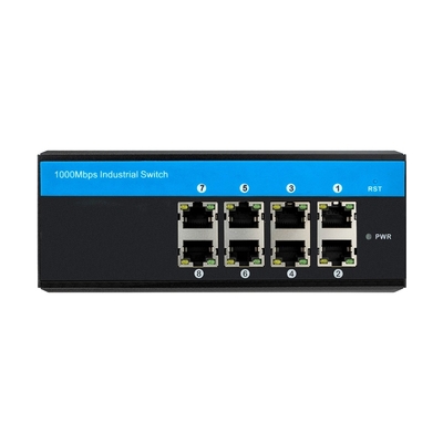 Industrial 8 Port Gigabit-Netzwerk POE-Schalter nicht verwaltet DC48V Eingang Ausgang 240W