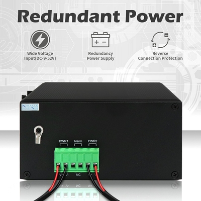 Industrielles Portnetz-Schalter des gigabit-8 Unmanaged POE-Ethernet-Doppelenergie