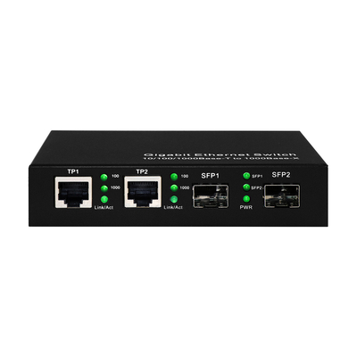 4 Port Gigabit Commercial Ethernet Switch SFP Faseroptik nicht verwaltet DC5V