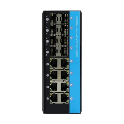 Gehandhabte OLYCOM schalten 8 Port-industriellen Grad Gigabit Ethernets 12V mit 8 dem Port-SFP Lärm Schienen-IP40 für Gebrauch im Freien