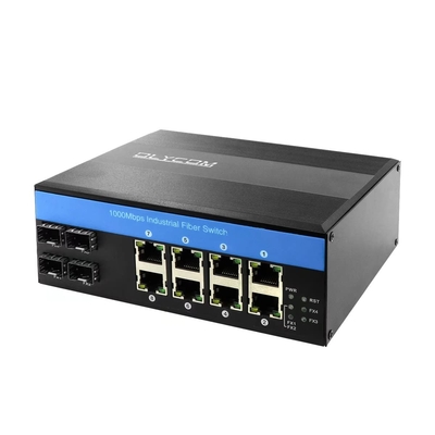 OLYCOM-Netz-Schalter 12Port industrielles Gigabit Ethernet mit 8 Port-Port-SFP 240W Lärm Schienen-IP40 POE 4