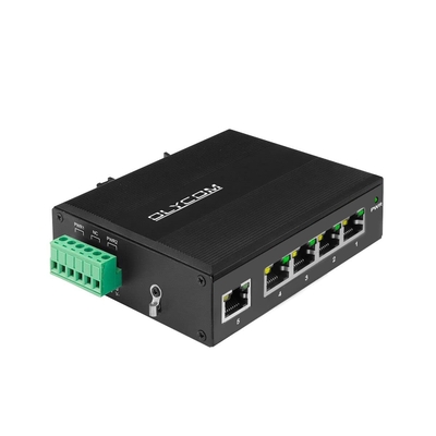 5-Port industrielle Unmanaged Gigabit Ethernet Häfen IP40 -40° – 75°C, des Hutschiene-Schalter-5 x Gigabit Ethernet (- 40° – 167°F)