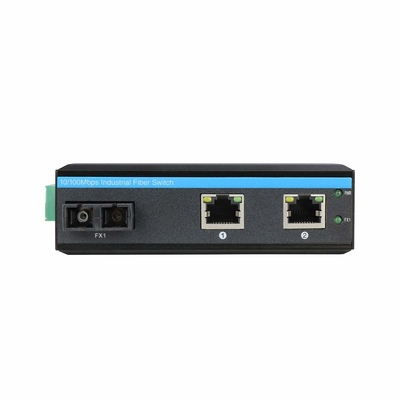Gigabit Ethernet Mini Fiber Switch 2 kupferne Häfen x UTP Cat5e/Cat6 10/100/1000 + 1 x-Faser Port-Inspektionsdoppelfaser 20KM Sc