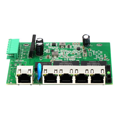 Industrieller 5-Port E-Mark Netzwerk-Switch PCBA Gigabit Unmanaged 12V 24V DIN-Schiene