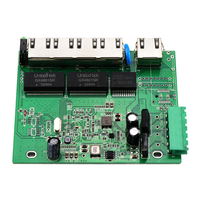 5 Anschlüsse E-Mark Industrial Network Switch PCBA Gigabit-basiert nicht verwaltet 12V 24V