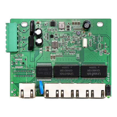 5 Anschlüsse E-Mark Industrial Network Switch PCBA Gigabit-basiert nicht verwaltet 12V 24V