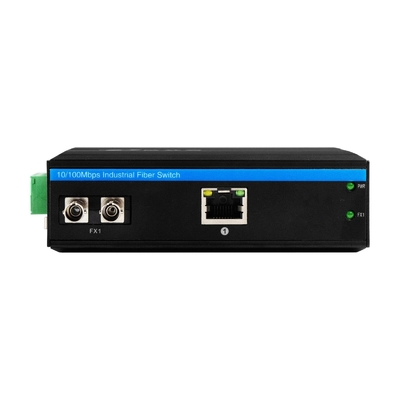 Mini-Rugged Unmanaged Media Converter Gigabit ST Fiber 30km Dual DC12V