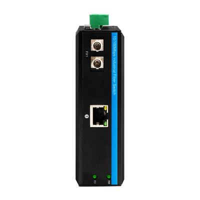 Mini-Rugged Media Converter Gigabit Ethernet Unmanaged ST Fiber 30km Dual DC12V CE FCC