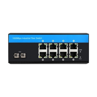 8 Anschlüsse für industrielle Gigabit-Netzwerke Unmanaged ST-Faser-Einzelmodus 30 km DC24V