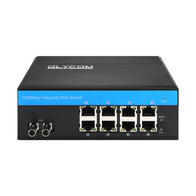 8 Anschlüsse für industrielle Gigabit-Netzwerke Unmanaged ST-Faser-Einzelmodus 30 km DC24V