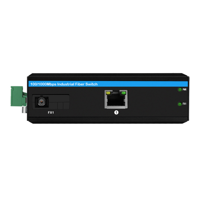 Industrieller POE-Medienkonverter Gigabit Ethernet DC48V 30W nicht verwaltetes robustes Gehäuse