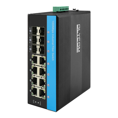 2.5G L2 Managed Industrial PoE Network Switch Unterstützung von ERPS MSTP Ring Din Rail