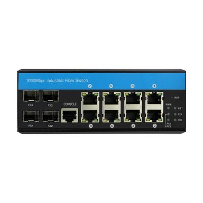Schicht 3 Industrial Managed Switch Gigabit Ethernet 12 Port ERPS RSTP DIN Rail CE