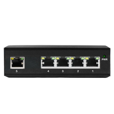 Des E-Kennzeichen-5 Unmanaged Ethernet-Portschalter Gigabit-Lärm-der Schienen-24V industrieller Temp