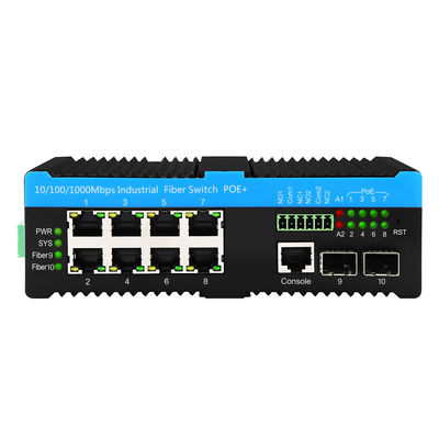 Gigabit 802.3bt PoE verwalteter 8-Port-Switch 2,5G Fiber Web L2 verwalteter Lüfterloser 720W