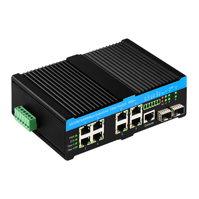 Gigabit L2 Managed 90W PoE Switch 10 Port mit 2 Combo-Ports robust 48V aktives PoE