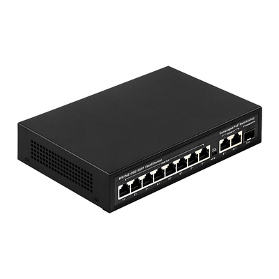 11 Port-100M Unmanaged Ethernet Switch mit 8 Port-AI 25 Energie Meter PoE 120W