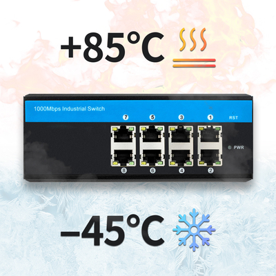 IM-WS080GE 8 Port E-Mark Ethernet Switch Gigabit Unmanaged Din Montiert 24V Eingang