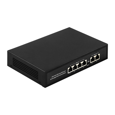 60 W nicht verwalteter Netzwerkschalter 6 Port 10/100M LAN-Ports AC-Eingang 250 Meter PoE