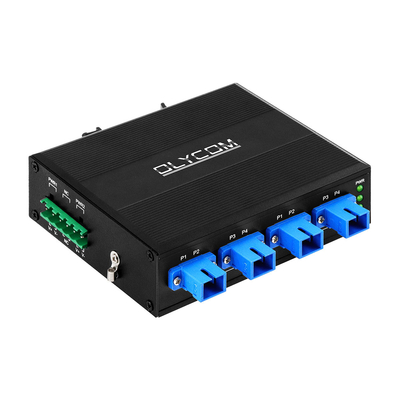 4 PORT OPTICAL BYPASS SWITCH SC/UPC CONNECTOR SIMPLEX 1310/1550NM DC24V DIN montiert