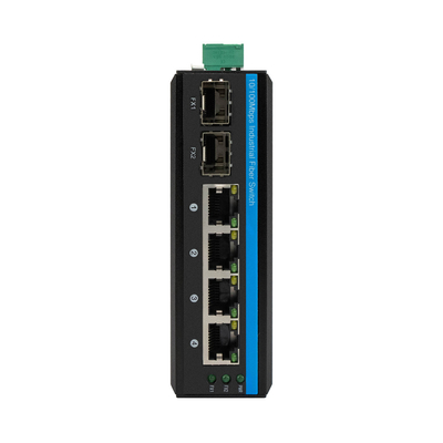 Rohs Unmanaged Poe Ethernet Switch 2 Fiber Port 4 Rj45 Netzwerk Din Rail