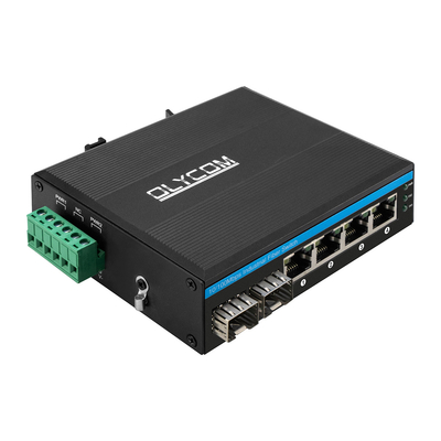 Zwei SFP Din Mount Poe Schalter 1000 Mbps 4 Port, IP Kamera Poe Schalter für CCTV-System