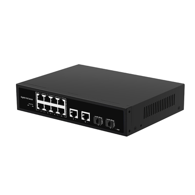 8 Anschlüsse POE Gigabit Fiber Switch POE Watchdog mit 4 SFP/RJ45 Uplink-Anschlüssen 120W