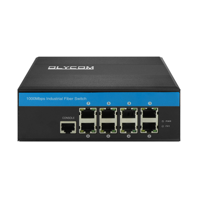 8 Port Managed DC48v Industrial Ethernet Switch Din Rail Gigabit-Netzwerk-Schalter