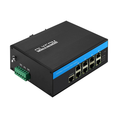 8 Port Managed DC48v Industrial Ethernet Switch Din Rail Gigabit-Netzwerk-Schalter