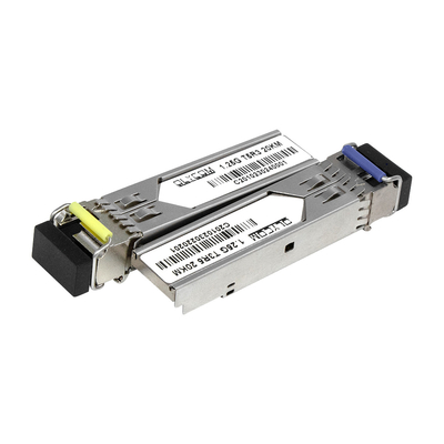 Single Fiber Transceiver 20KM 1.25G LC Port 1310nm/1550nm DDM kommerzielle Qualität