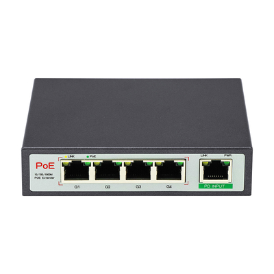 4 Port Gigabit POE-Erweiterung Handelsgrad 60W PD-Uplink für PoE-IP-Kameras