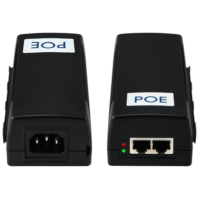 Kommerzieller 60W Gigabit PoE-Injektor Mittlespanne 48V Ausgang Desktop 15,4W/30W Kompatibel