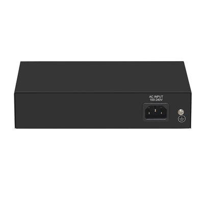 Fast Ethernet CCTV PoE Switch 4 Ports mit 2 Kupfer-Uplinks, 55W Leistungsbudget, AC-Eingang