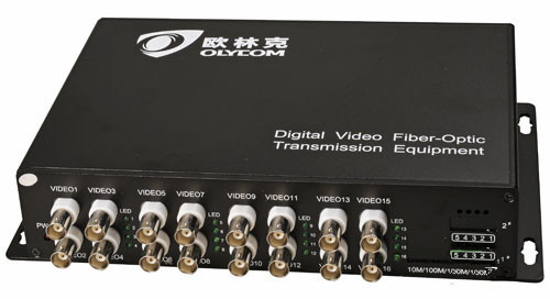 Optischer Videotransmitter und Empfänger BNC-Konverter WDM-Analog 16ch für digitale CCTV-Kamera