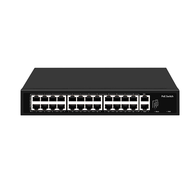 24 Port CCTV Poe Schalter nicht verwaltet 100M Fast Ethernet Rack Typ 300W Budget AC Eingang